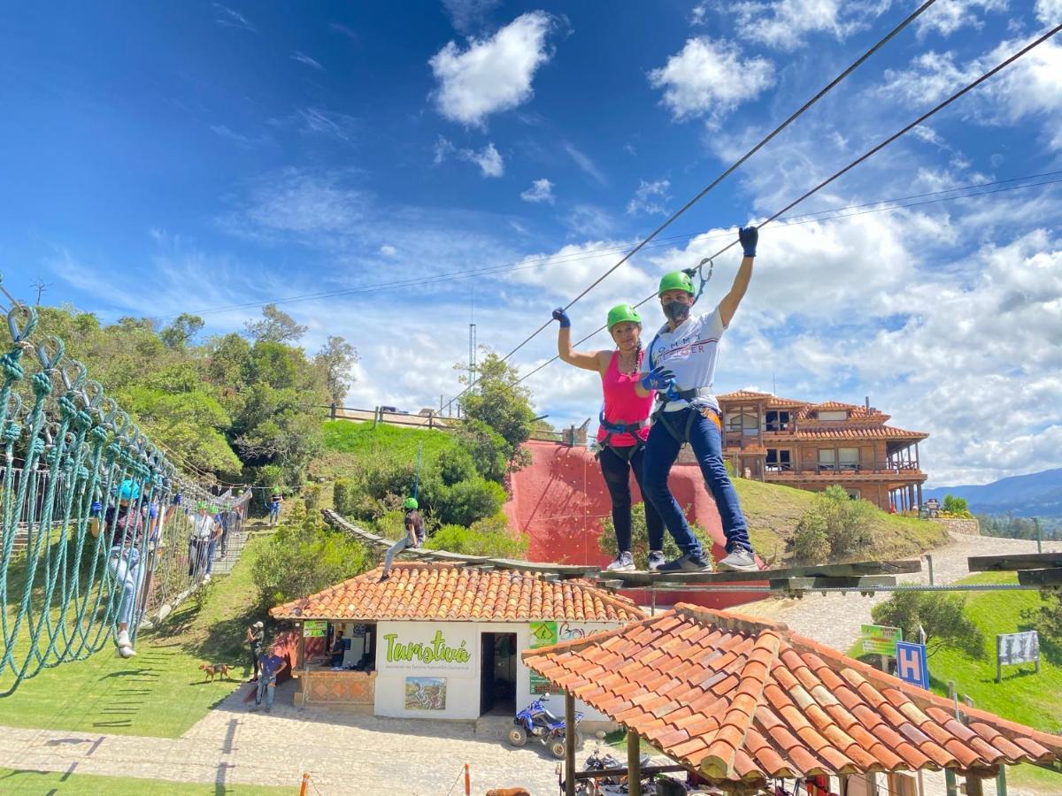 Glamping Y Chalet Aventura Park Villa De Leyva La Periquera Экстерьер фото